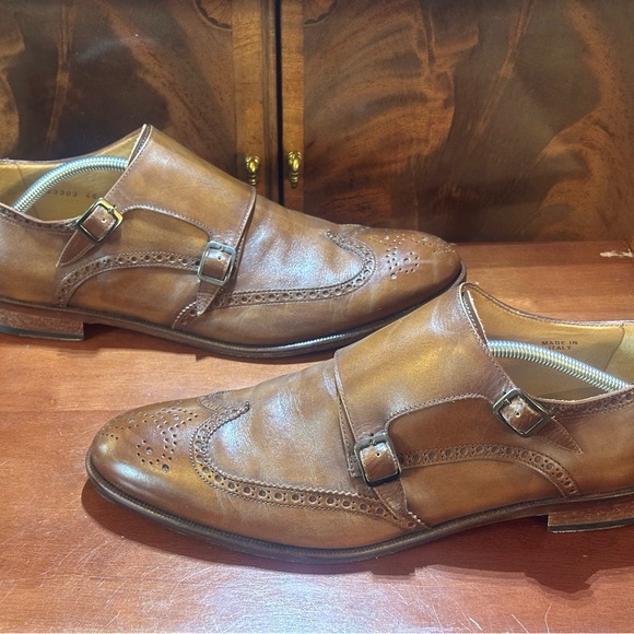 Curatore Brown Wingtip Double Monkstrap Dress Shoes
